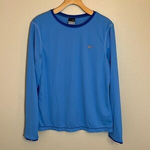 Nike Dri-Fit UV Blue Long Sleeve Shirt